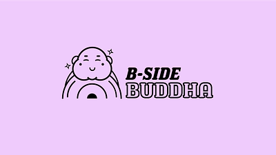 B-Side Buddha Logo branding buddha character design logo logo design logotype retro typeface vector art vector illustration vinyl