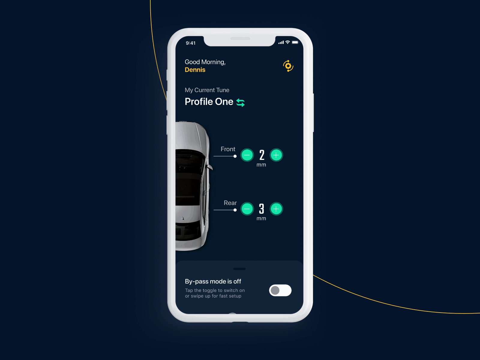 Audi Car Stability Control app design car app car control cars dark mode dark theme dark ui ios mobile app smart car ui design uiux ux design uxdesign uxui