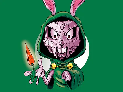 Bugs vs Doom adobe adobeillustrator bugsbunny cartoon digitalart drdoom illustration illustrator vector