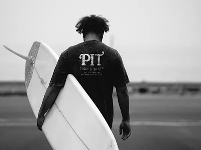 Pit Surf and Skate Shop Rebranding beach branding business design graphic design local local business logo mockup ocean rebrand rebranding redesign shop simple skateboarding summer surf surfing typography