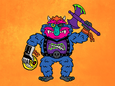 Ultimate Pet Monster 80s custom design illustraion monster pet monster vector