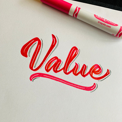 Value design dpcreates drawing lettering logo logotype typography