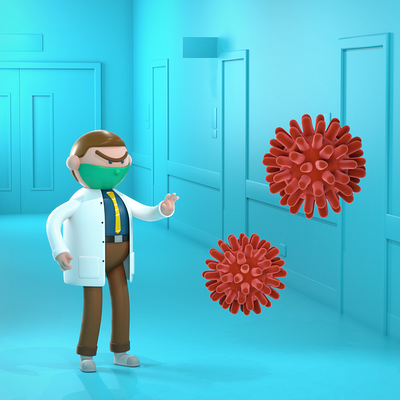 Fighting this pesky virus 3d 3d illustration 3d modelling arnold c4d cgi cinema 4d cinema4d coronavirus covid covid 19 digital illustration doctor face mask hospital illustration medic virus