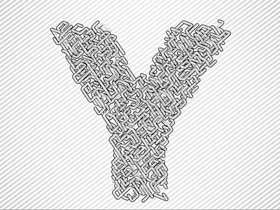 Y - 36 Days of Type 2020 36 days of type 3d blender cycles geometry procedural type type art