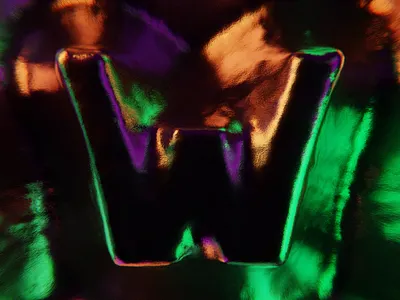 W - 36 Days of Type 2020 36 days of type 3d abstract blender cycles procedural reflective type type art