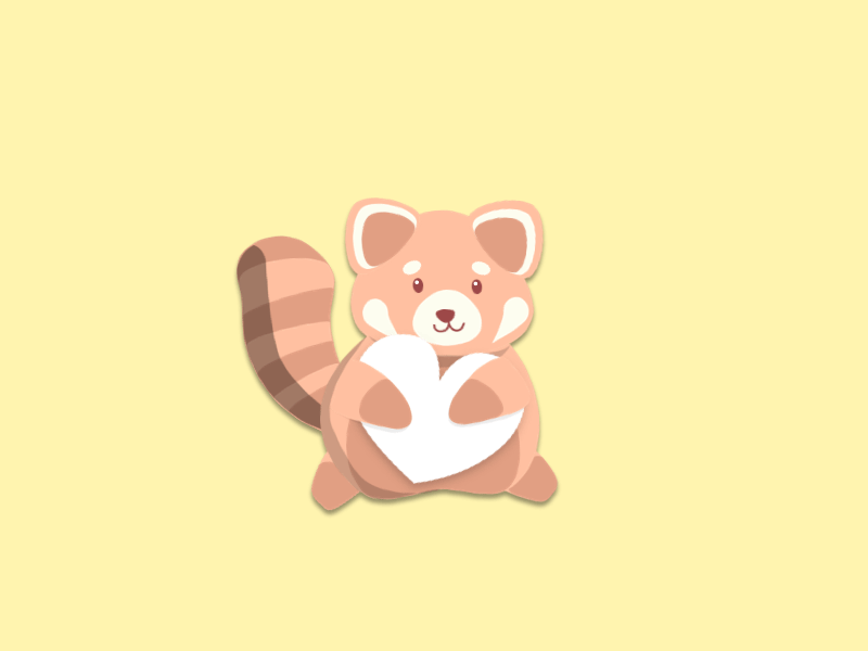 Sending Love 100dayschallenge care motiondesign principle principleapp red panda sketch sketchapp