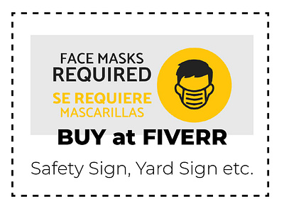 FaceMask Required Sign coronavirus covid 19 emergency fiverr graphicdesign icon set icons manface masks safety sign signage