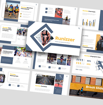Runnizer - Running Event Presentation Template business clean colorful company corporate creative event modern photography pitchdeck portfolio powerpoint powerpoint template simple startup studio unique