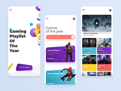 Ps 4 Game App adobe xd app branding design game landing page mobile mobile app mobile ui modern motion product design tbilisi typography ui ui design ux ux design web concept web design