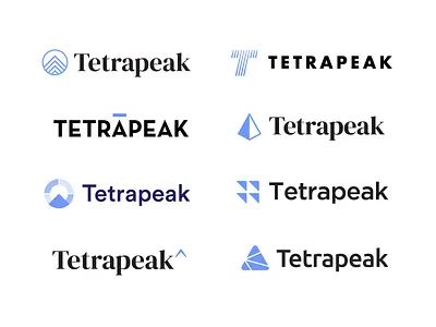 Tetrapeak Logos blue branding branding design circle logo logo design mountain peak t triangle
