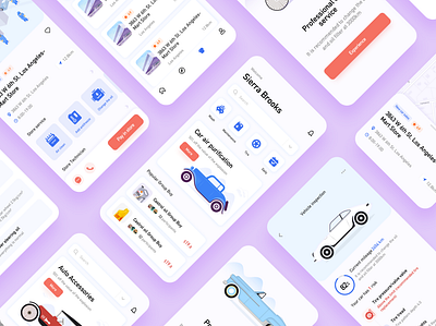 Car services App icon illustration logo ui