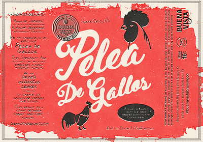 Pelea De Gallos | Option 2 | Stage 5 branding design flat label minimal print screen print typography vector