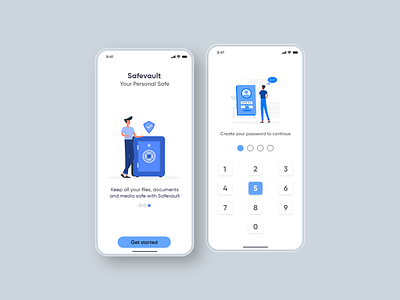 Safevault App Concept dribbbleshot minamlist ui uidesign uiinspiration ux uxdesign uxinspiration vault