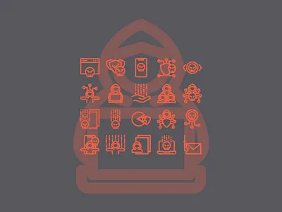 Online Hacker hacker icon iconset iconsets internet pissing virus worm