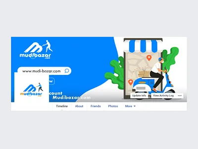 Facebook cover photo Mudibazar.com branding cover cover artwork cover photo cover photo design design facebook cover illustration logo vector