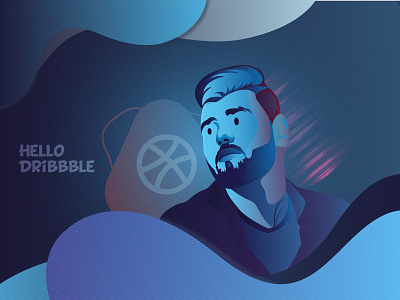 Hello Dribbble animation art branding flat illustration illustration art type ui ux vector