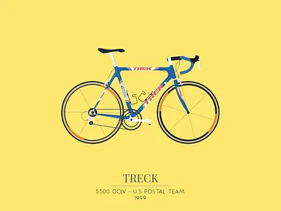 Trek 5500 UCLV 5500 art bike bike ride cycling design flat illustration illustrator tour de france trek vector wheels yellow