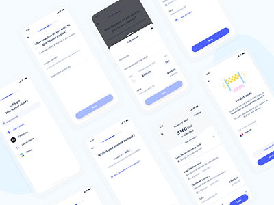 Invoice creation flow on mobile - Shine app bank client customer fintech invoice invoicing mobile money neobank quote tool ui ux