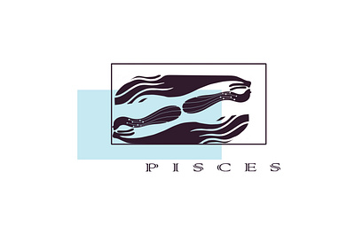 PISCES design digital art illustraion logo