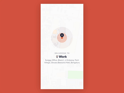 Swiggy Delivery Address Animation after effects animation design gif location logo map morphing motion prototype splashscreen swiggy ui ux