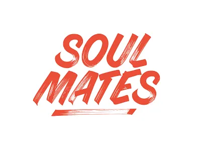 Soul Mates brush brush lettering brushlettering calligraphy converse handlettering ink japan lettering lettering logo letters paint type typography