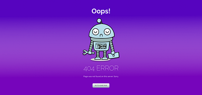 Sad Robot Error app design illustration minimal web