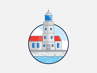 Lighthouse 100 days challenge 100 days challenge illustrator adobe illustrator dayli design flat house illustration illustrator vector