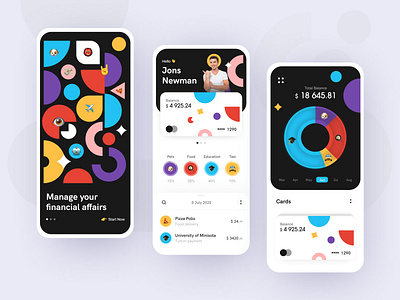 Emoji Banking app app design application banking design mobile mobile app mobile banking pattern product design ui user interface