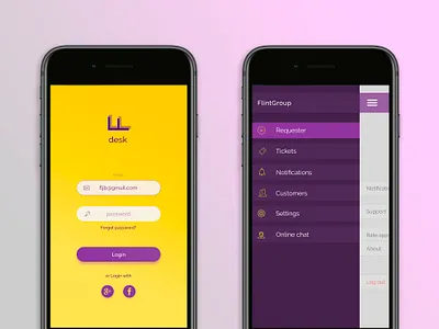 LL Desk app app colors design logo minimal