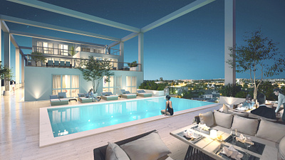 Roof of the world 2 architecture concept construction design illustration render visualization