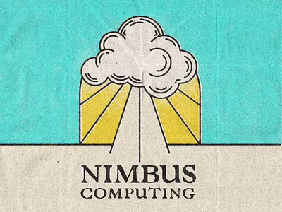 Nimbus Computing cloud grunge grunge texture matchbox nimbus old poster poster art poster design print vintage