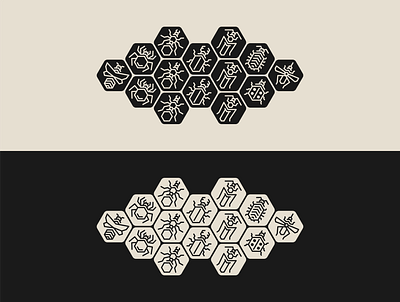 HIVE | Board game redesign board game icons set redesign