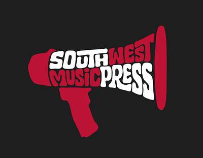 South West Music Press band clientwork hand drawn handlettering itsjerryokolo jerryokolo logo designer logodesign logotype megaphone music music player press procreate studio typography