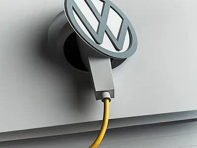 VOLKSWAGEN ELECTRIC MOTORS 2020 craft cutout design electric grey handcraft handmade illustation illustration logo paper paper art paper craft paper illustration papercut real wolkswagen
