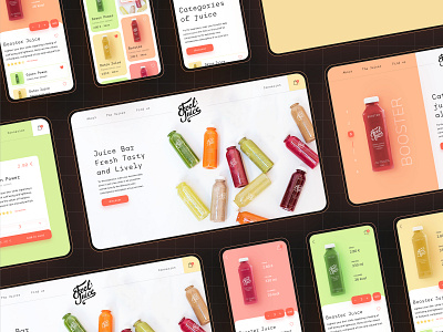 FeelJuice UI app design art direction branding colors design feel juice ui web