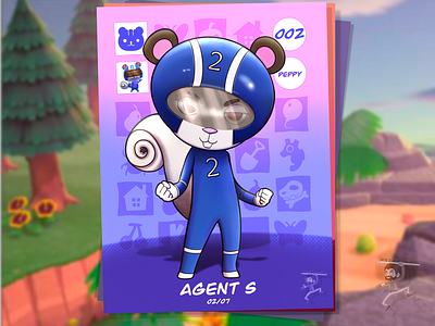 Agent S animalcrossing cartoon character coffeescartoon squirrel