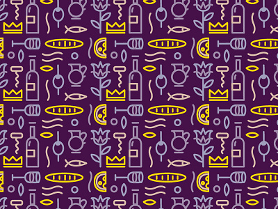 Lamboni cheese pattern bottle bread cheese crown fish flower food illustration logo mark minimal olive ornament pattern russia vine violet