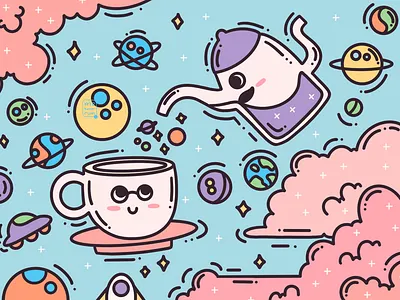 More than Universe art cartoon cute digital illustration drawing flat illustration illustration illustrator procreate vector