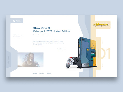 Xbox Cyberpunk Concept concept cyberpunk design ui web web design xbox xbox one