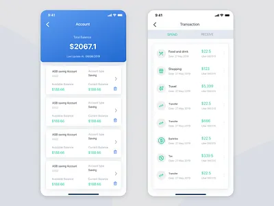 Banking app UI concept app bank banking banking app card credit card dashboard design ecommerce finance saas app transaction ui uiux uiuxdesign wallet