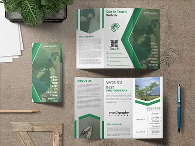 Photography trifold brochure branding brochure brochure design brochure template design illustration trifold brochure vector