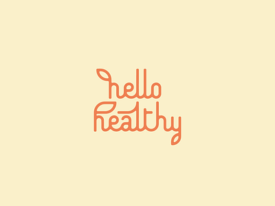 Hello Heal-thy brand food healthy lettering lettermark logo logotype minimal natural type typogaphy wordmark