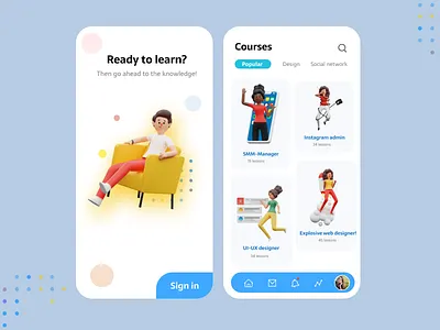 Courses in the social sphere animation branding design icon logo minimal type typography vector website