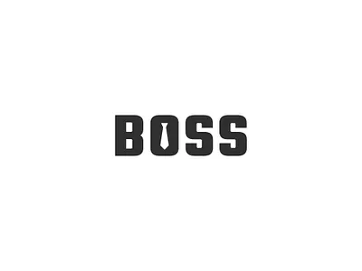 boss logo design design logo minimalist negative space simple tie wordmark logo