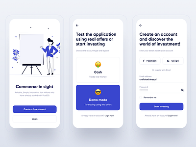 Plus500 redesign concept - register process account app application clean design design app interface invest ios ios app mobile process register simple type ui uidesign uiux ux uxdesign