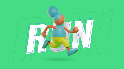 run baby run artwork character creative design designer drawing illustration ui ux vector