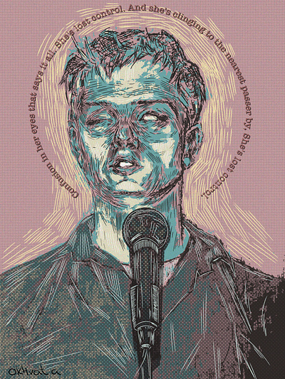 Ian Curtis 1 illustration vector