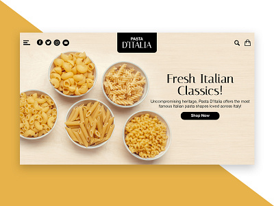 Pasta D'Italia Landing Page Design brand design branding clean designer minimal ui ui ux ui design uidesign uiux ux uxui web web design web design web designer web site webdesign website website design