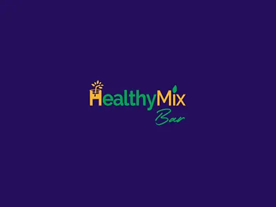 healthmix logo jpeg branding design designer flat illustrator logo logo design logos minimal typography