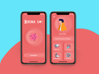 Corona Go app app idea corona design healthcare idea mobile app design ui ux